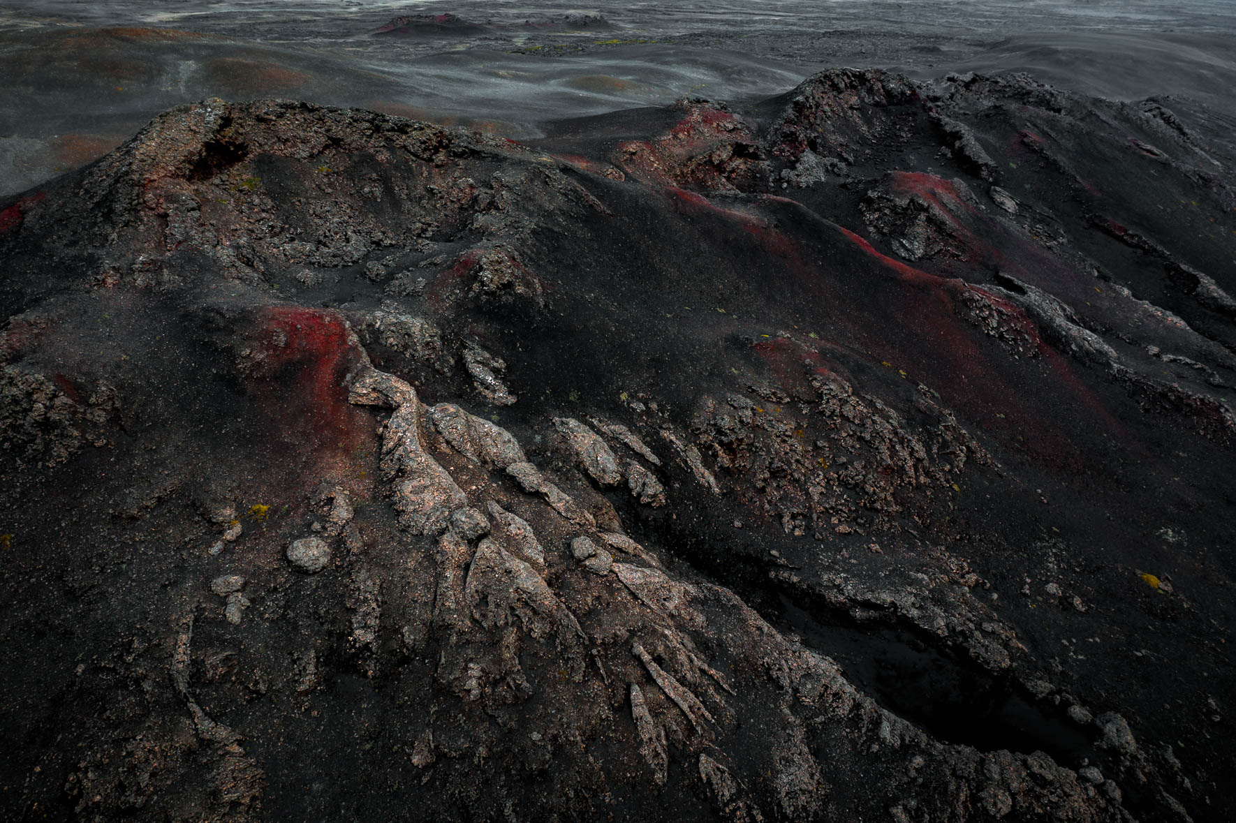 Old Volcanic Craters in the Myvatn Area of Iceland