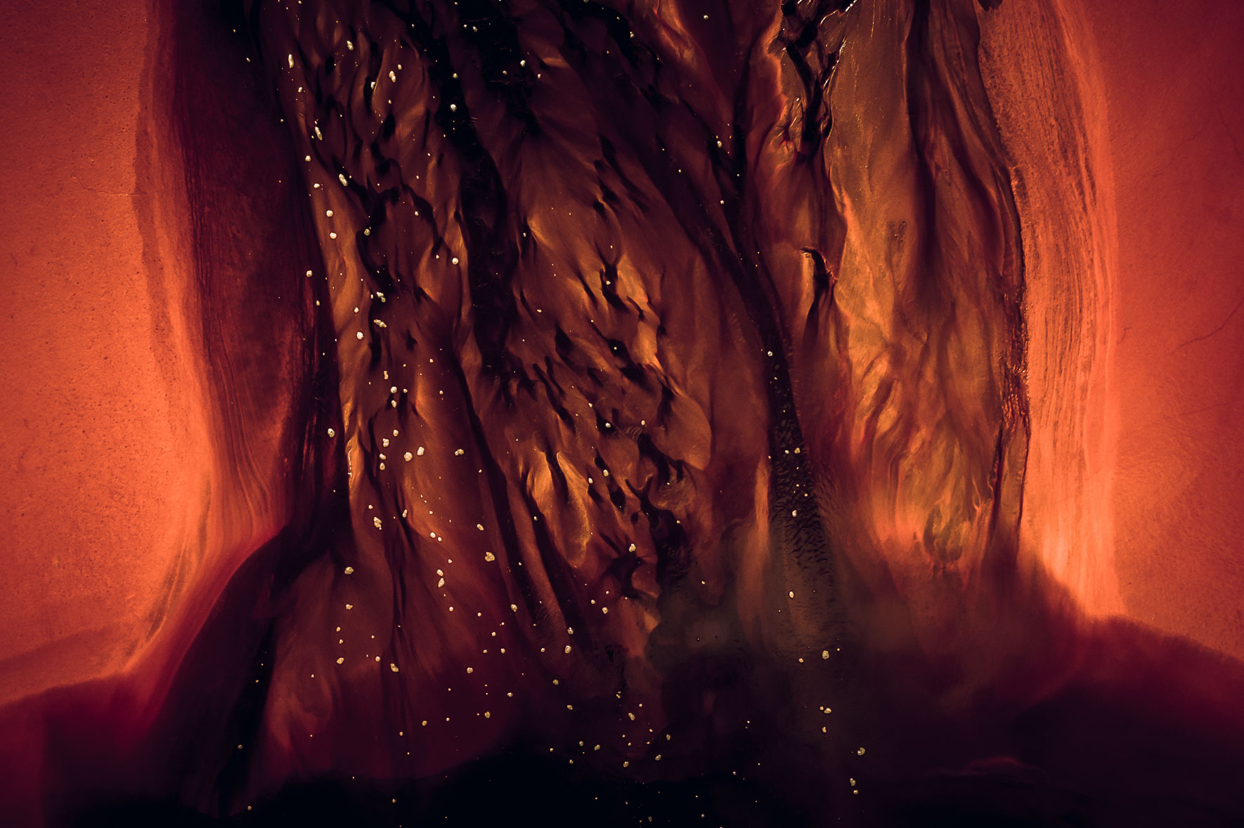 Terraformed Mars landscape with river delta