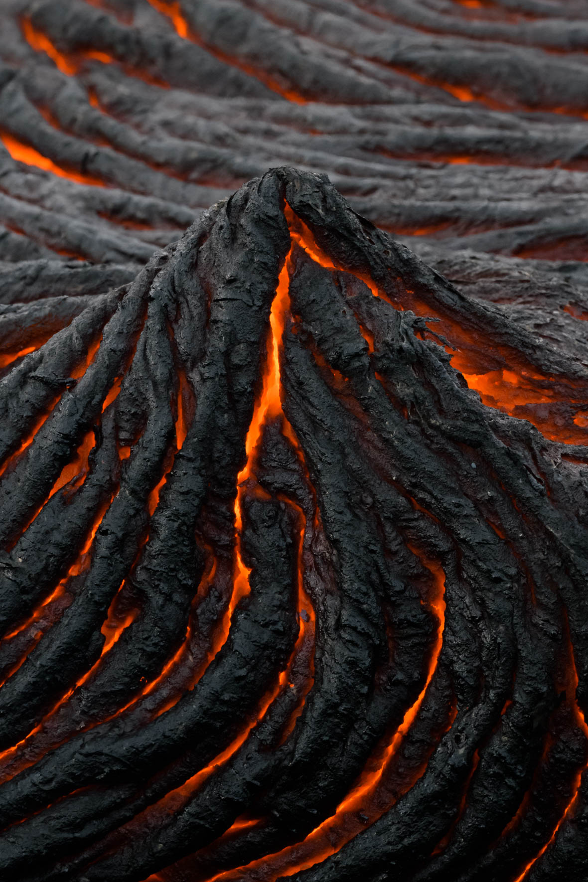 Abstract details of lava (Fagradalsfjall volcano eruption in Iceland) by Jan Erik Waider