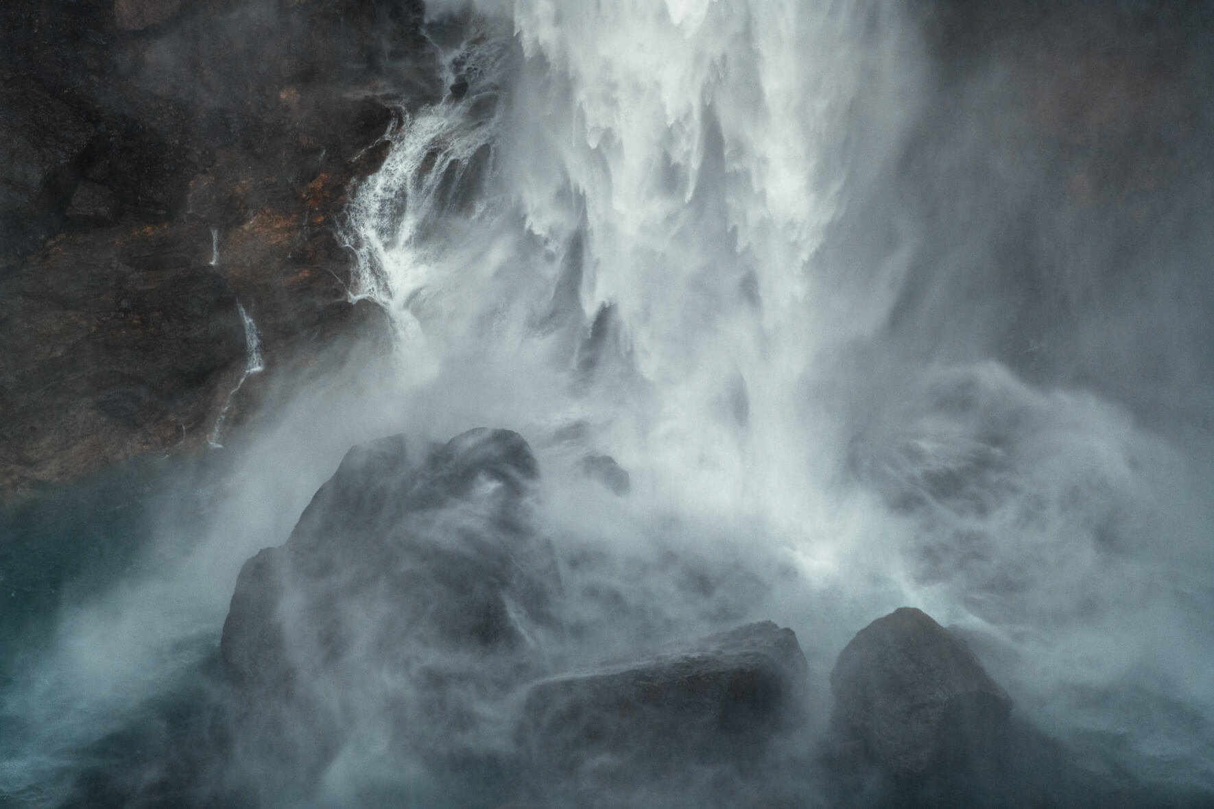 Háifoss waterfall near Hekla volcano in the south of Iceland