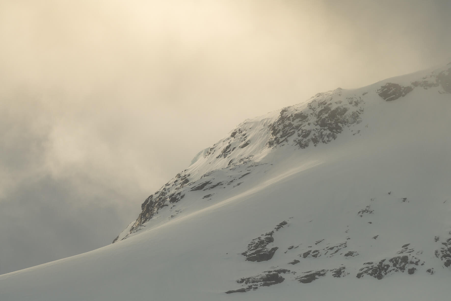 Sognefjellet mountains in Norway in dramatic light