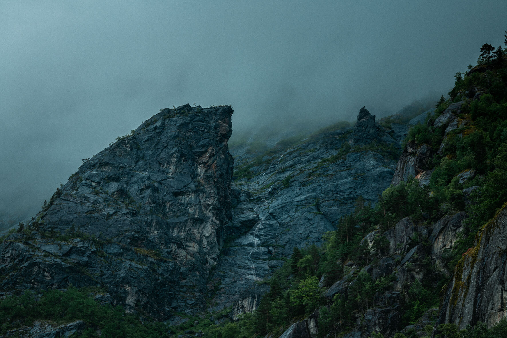 Simadalen valley east of Eidfjord in Norway after heavy rain
