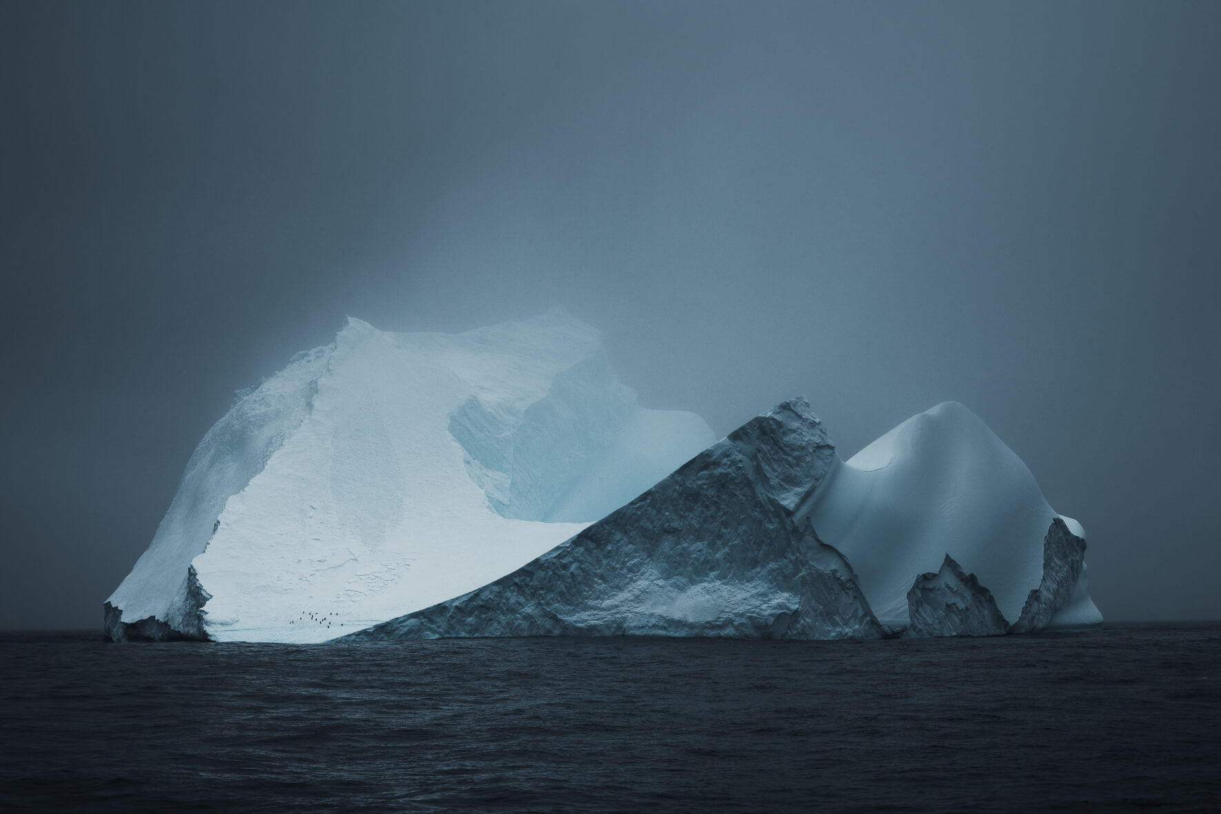 Dark and atmospheric fine art landscape photography of Antarctica
