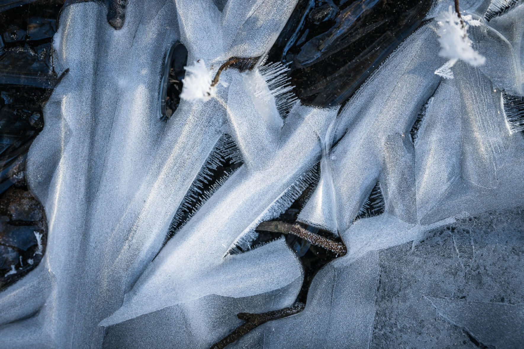 Abstract macro photography of winter landscapes by Jan Erik Waider