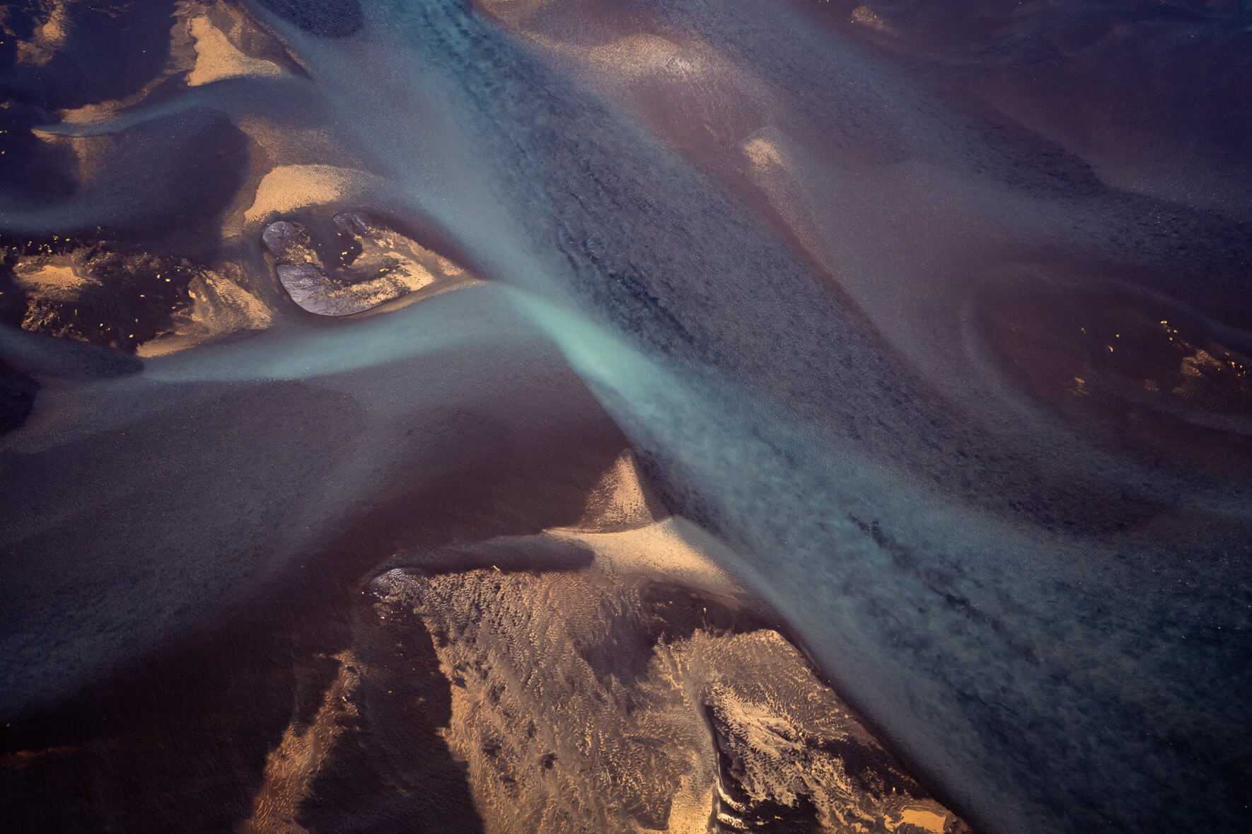 Aerial Photography of Glacial Rivers in Iceland by Jan Erik Waider