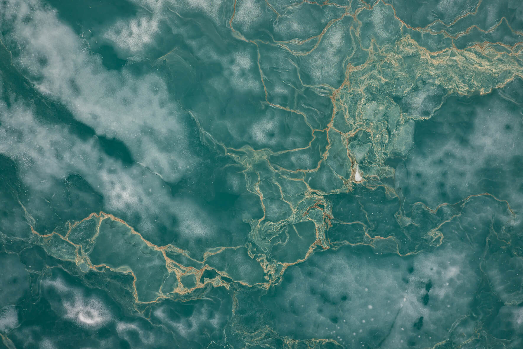 Abstract aerial photography of thawing lake in Norway