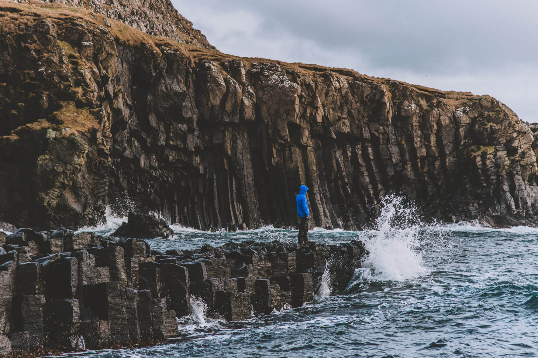 Basalt cliffs of Froðba, Faroe Islands