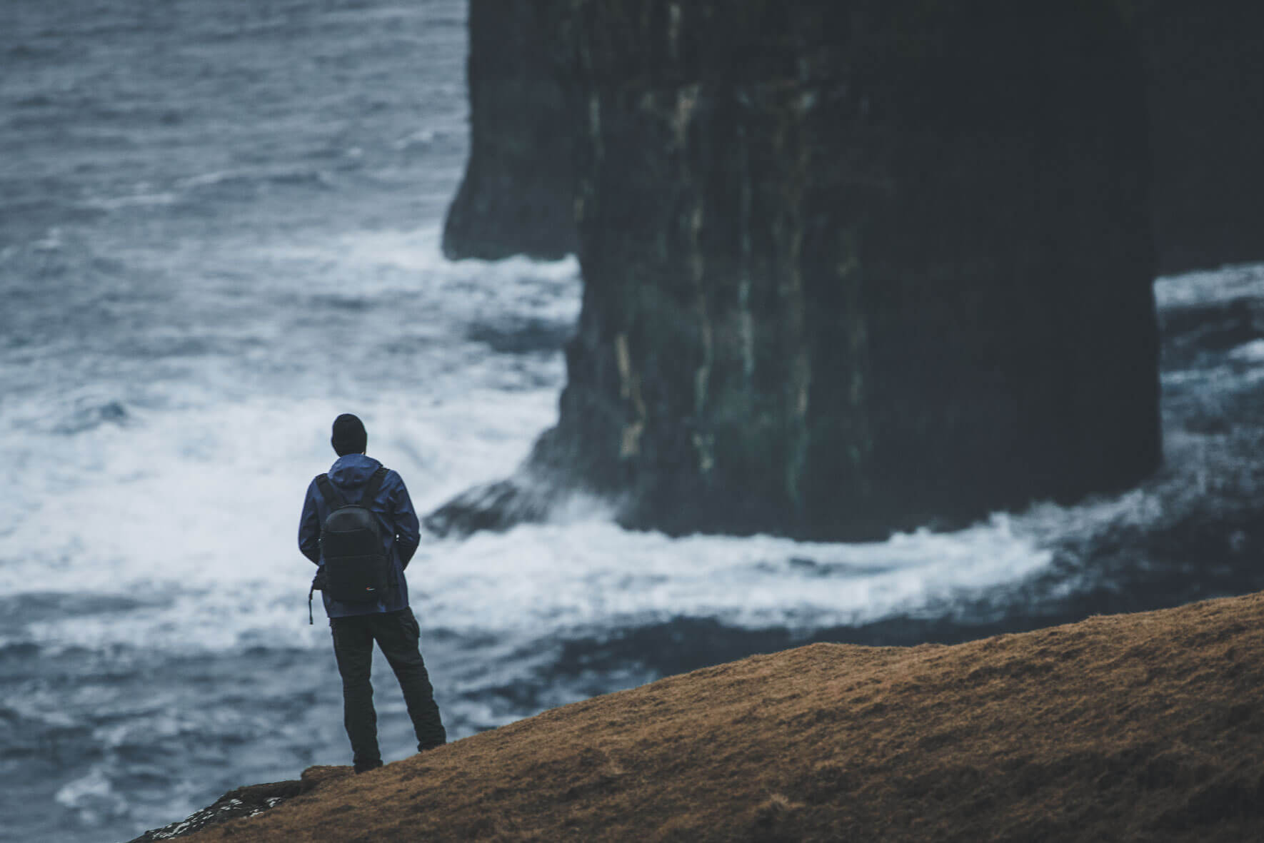 Ásmundarstakkur sea stack on the Faroe Islands