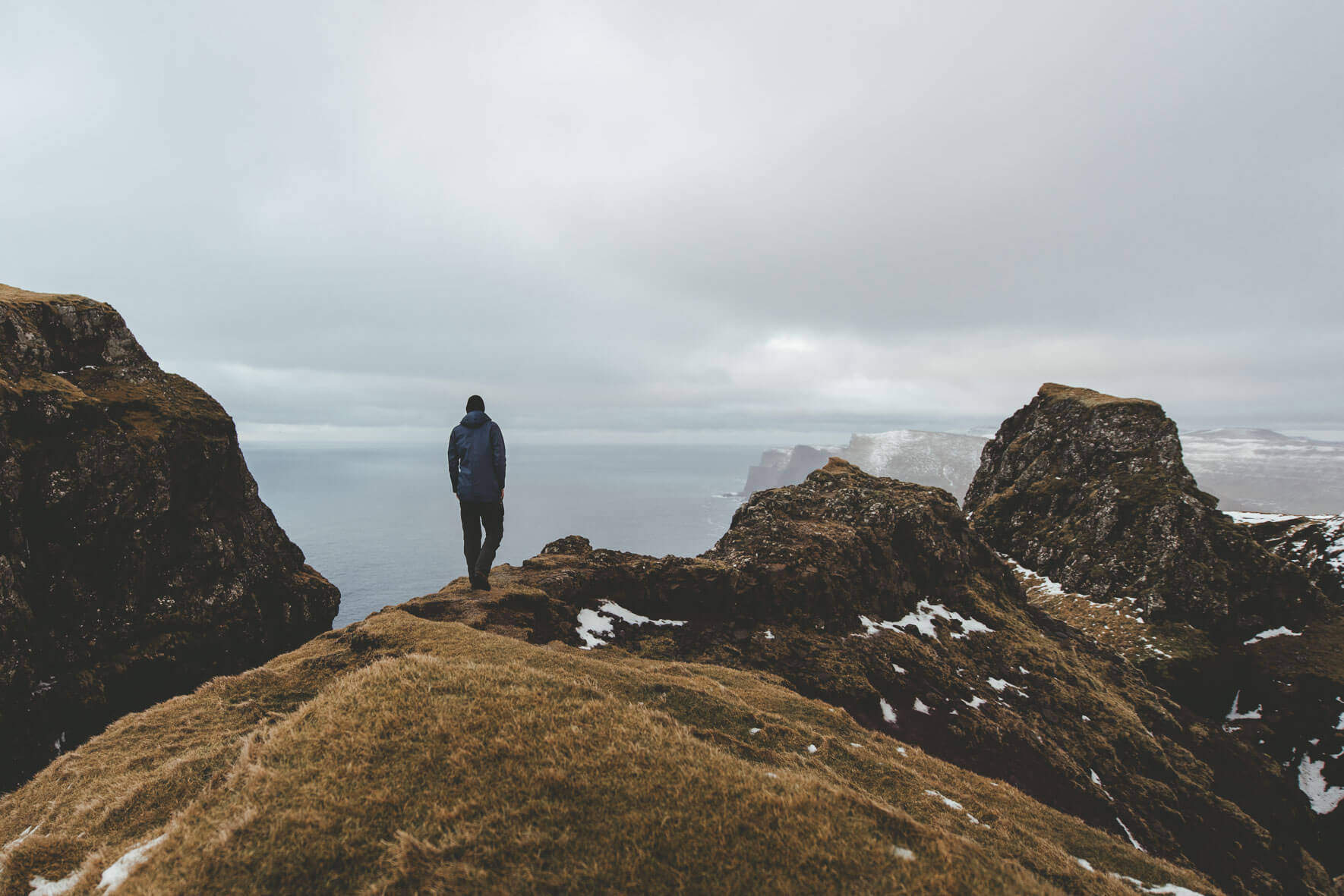 On top of Beinisvørð (Beinisvord) on the Faroe Islands