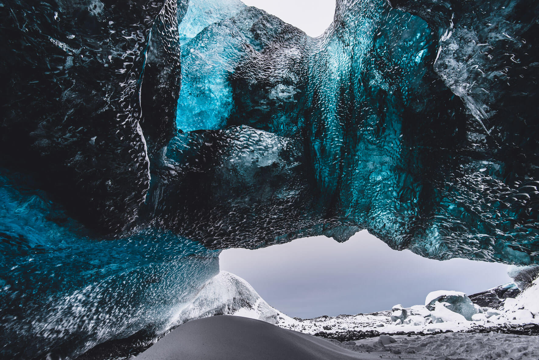 Vatnajökull glacier cave in Iceland