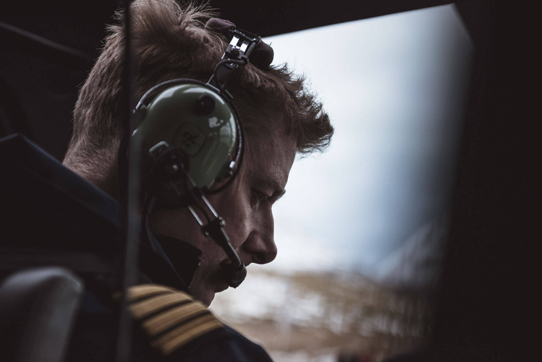 Atlantic Airways helicopter pilot on the Faroe Islands