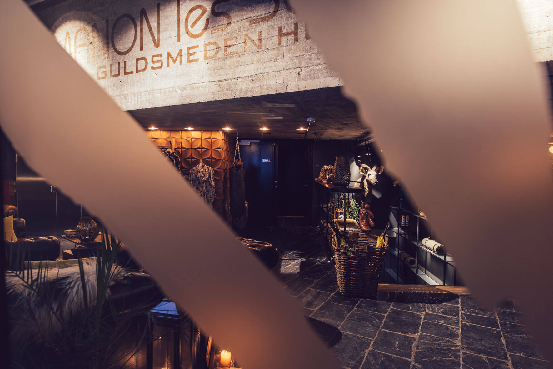 Lobby of design hotel Manon Les Suites in Copenhagen (Guldsmeden Hotels)