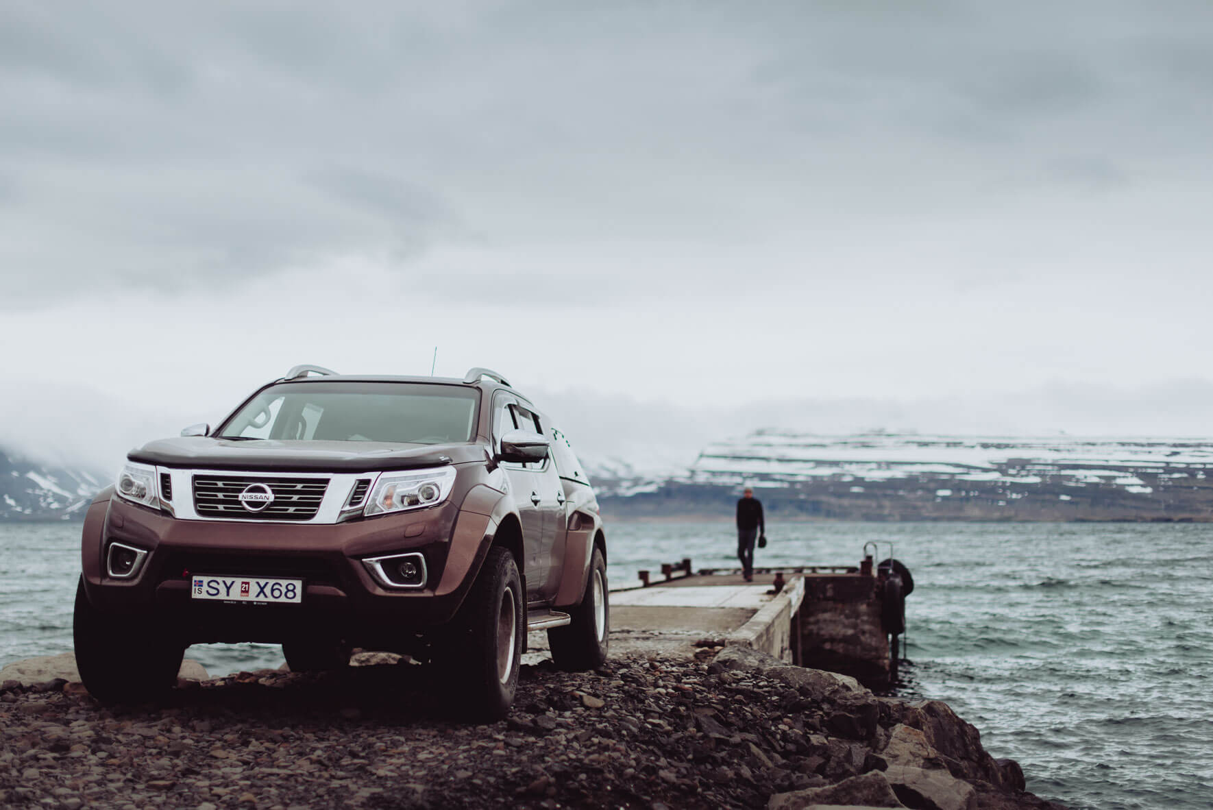 Nissan Navara AT35 modified by Arctic Trucks in the Westfjords of Iceland