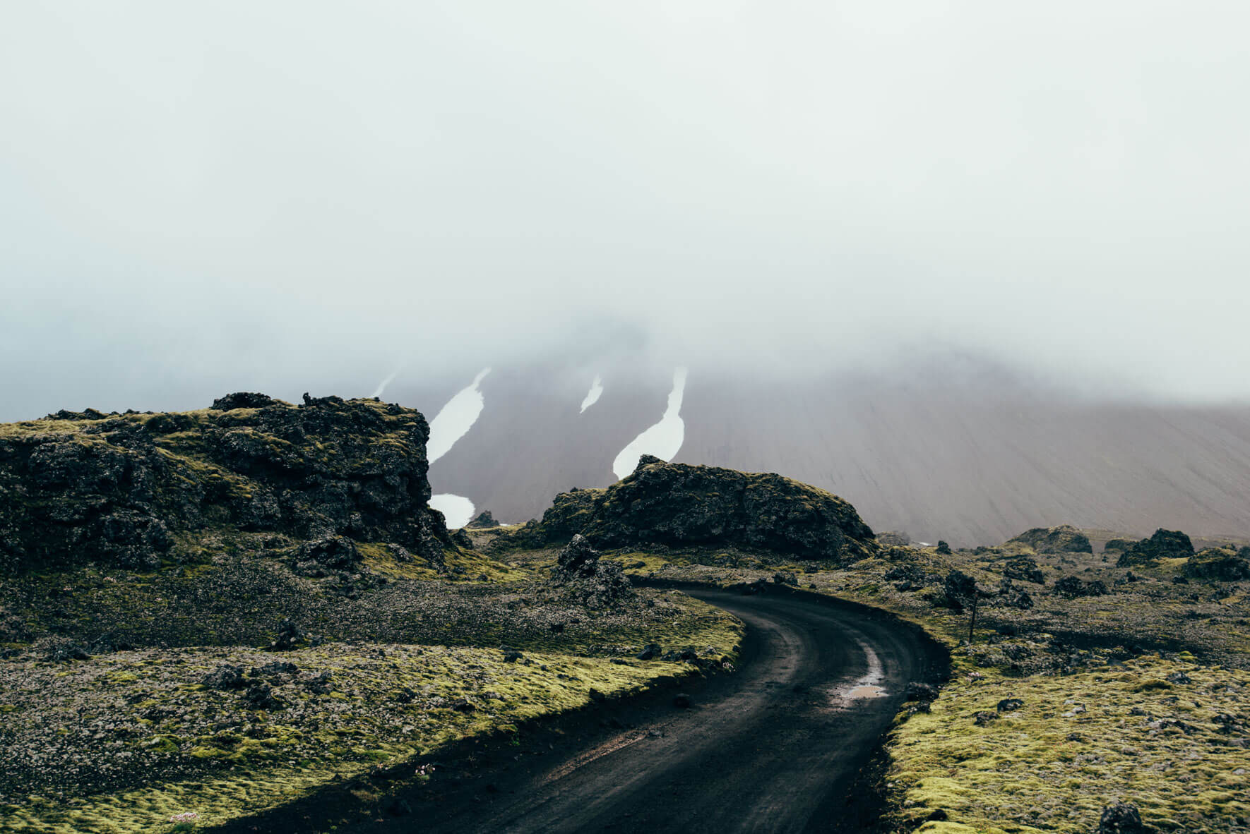 A road through the Highlands of Iceland