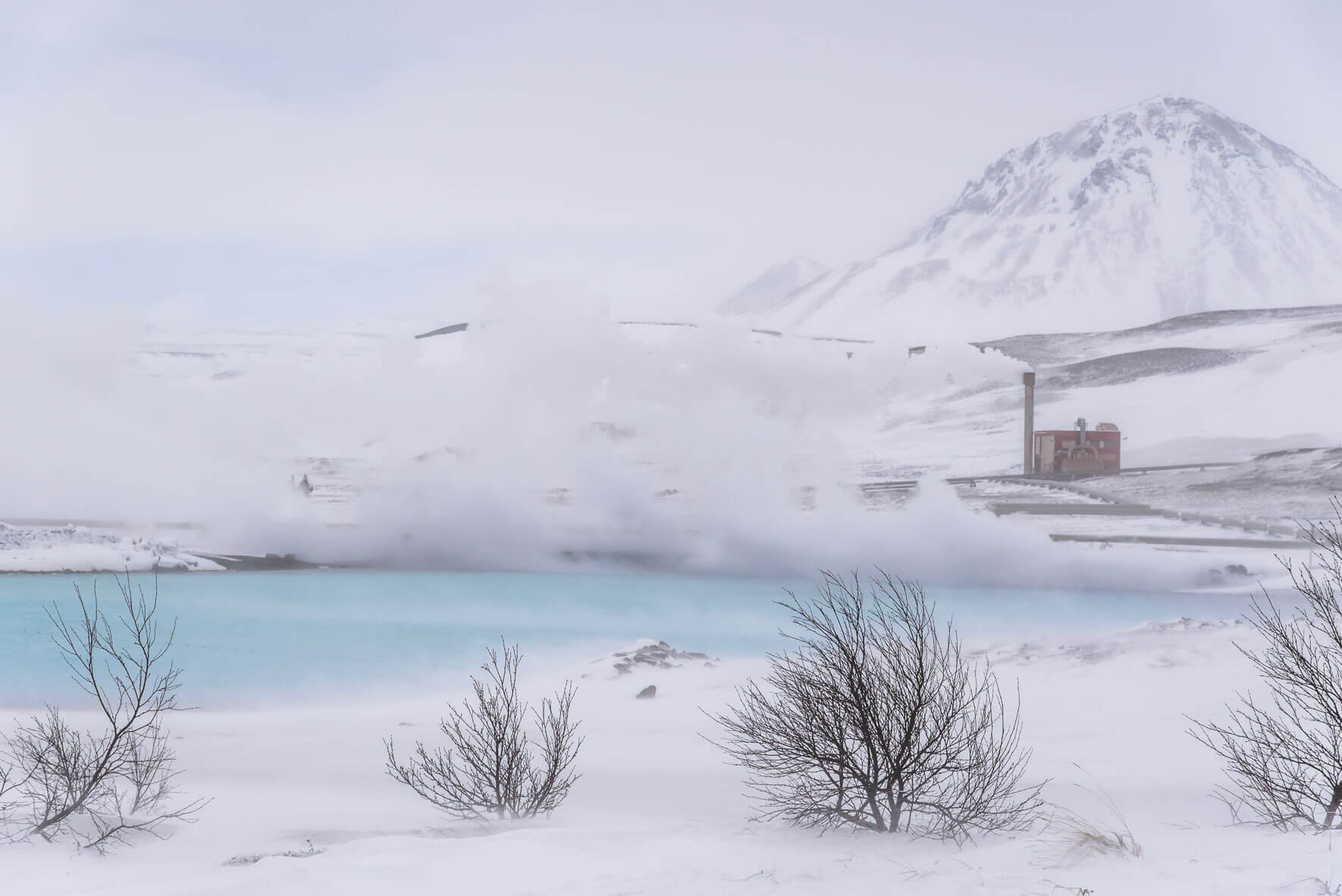 Bjarnarflag Power Station (Bjarnarflagsvirkjun) in the geothermal area of Mývatn, Iceland