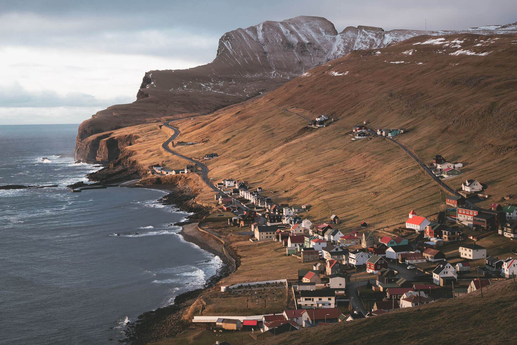 The small town Sumba on the islands of Suðuroy, Faroe Islands