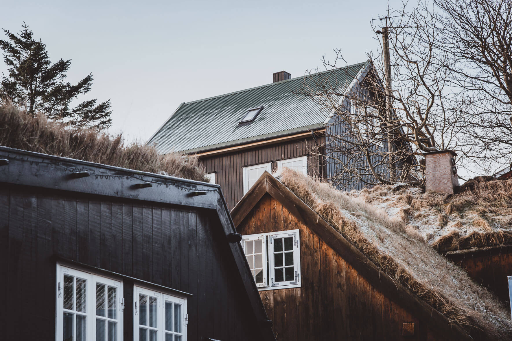 The wooden houses of Tórshavn on the Faroe Islands