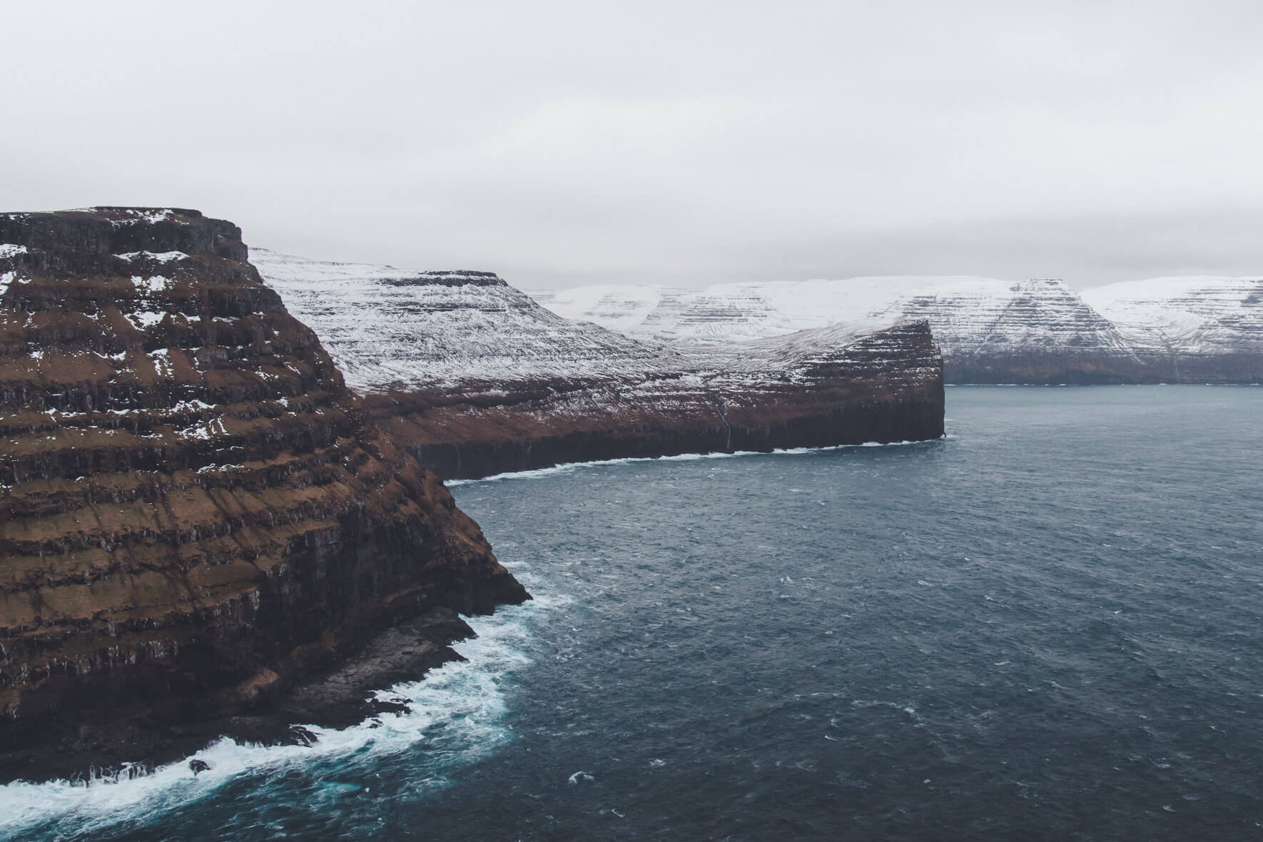 The dramatic coastline of the Faroe Islands