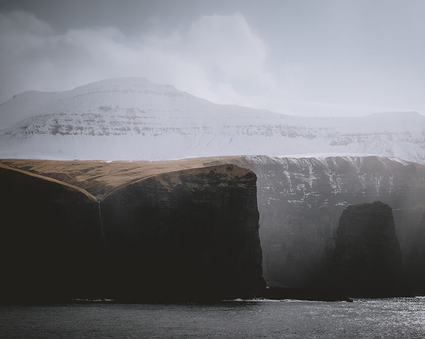The wild coastline of the Faroe Islands