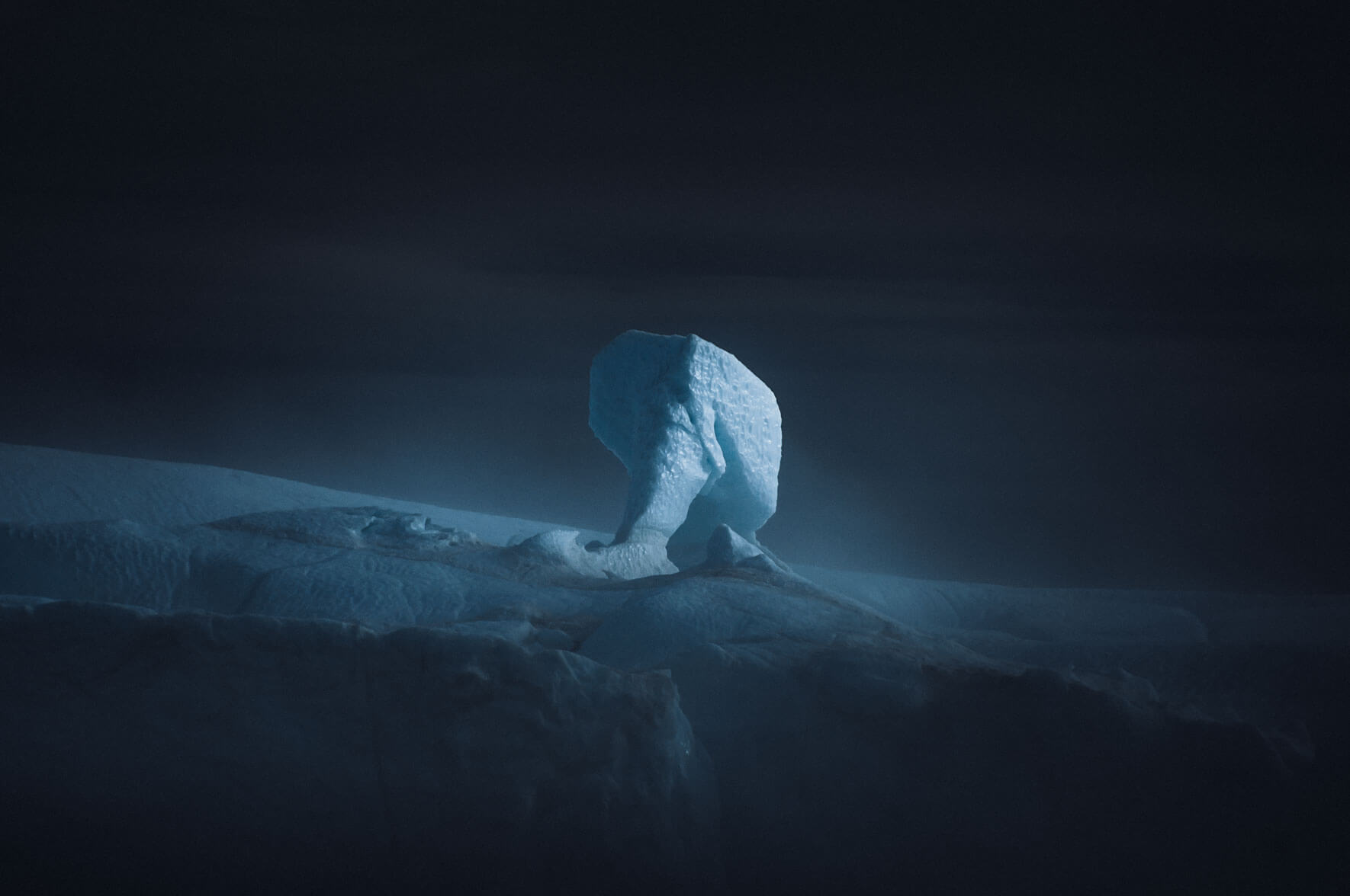 Surreal iceberg in the Disko Bay of Greenland