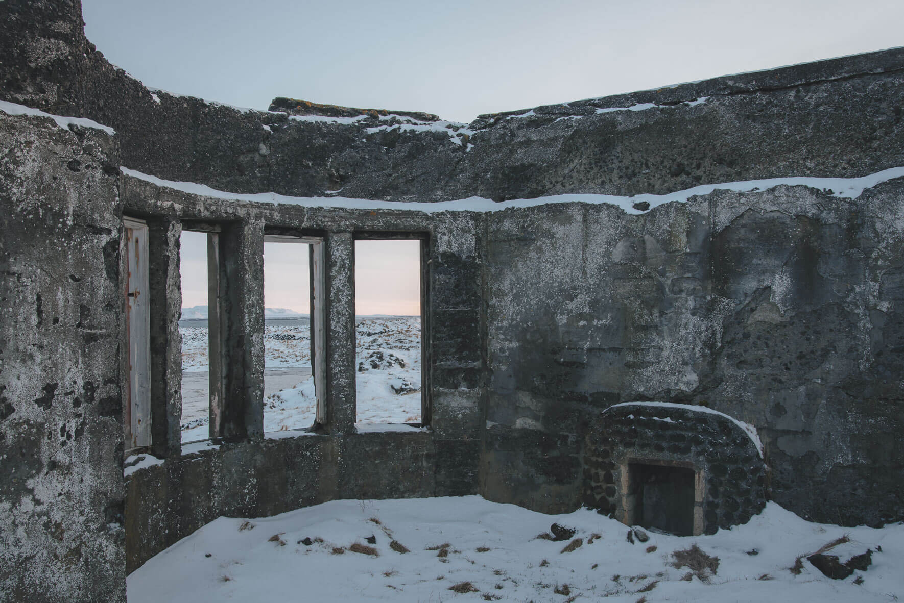 Abandoned house near Grindavík on the southwest coast of Iceland