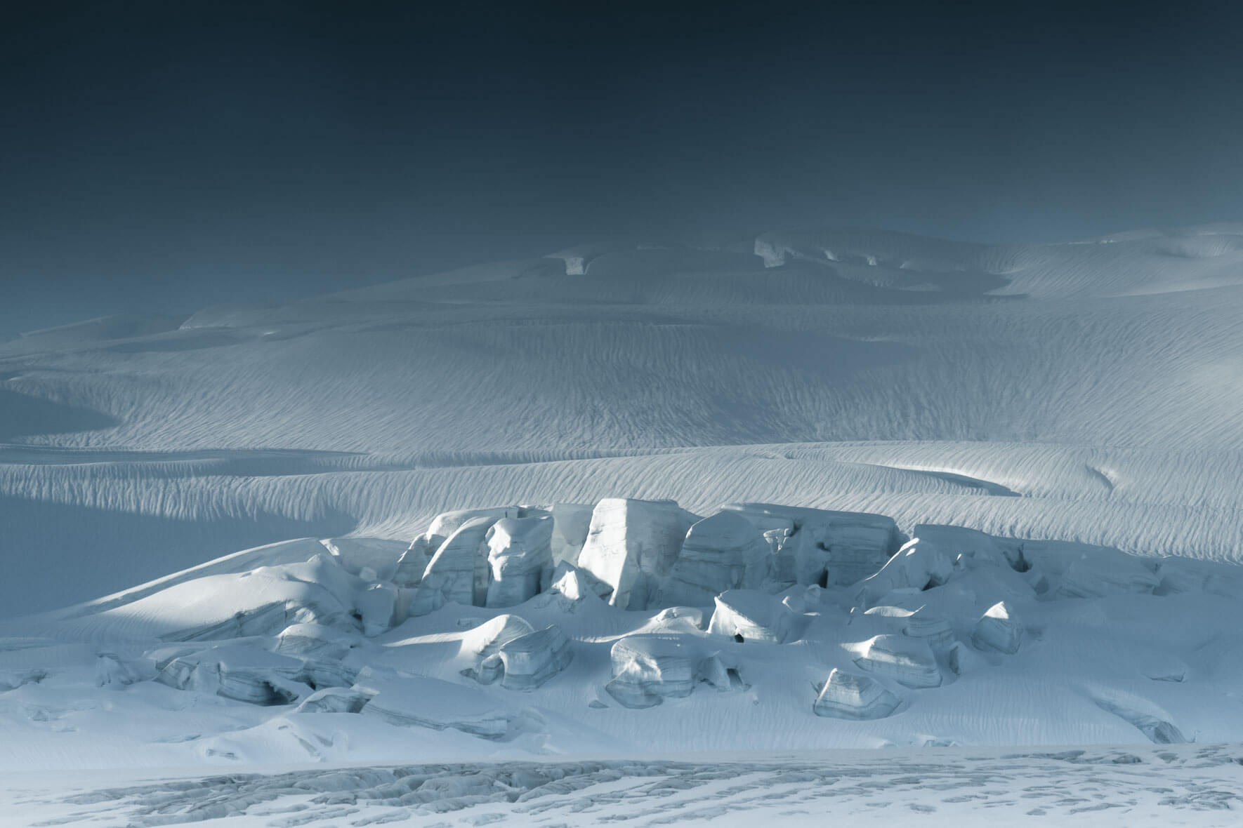 Abstract glacier ice formations of Vatnajökull, Iceland