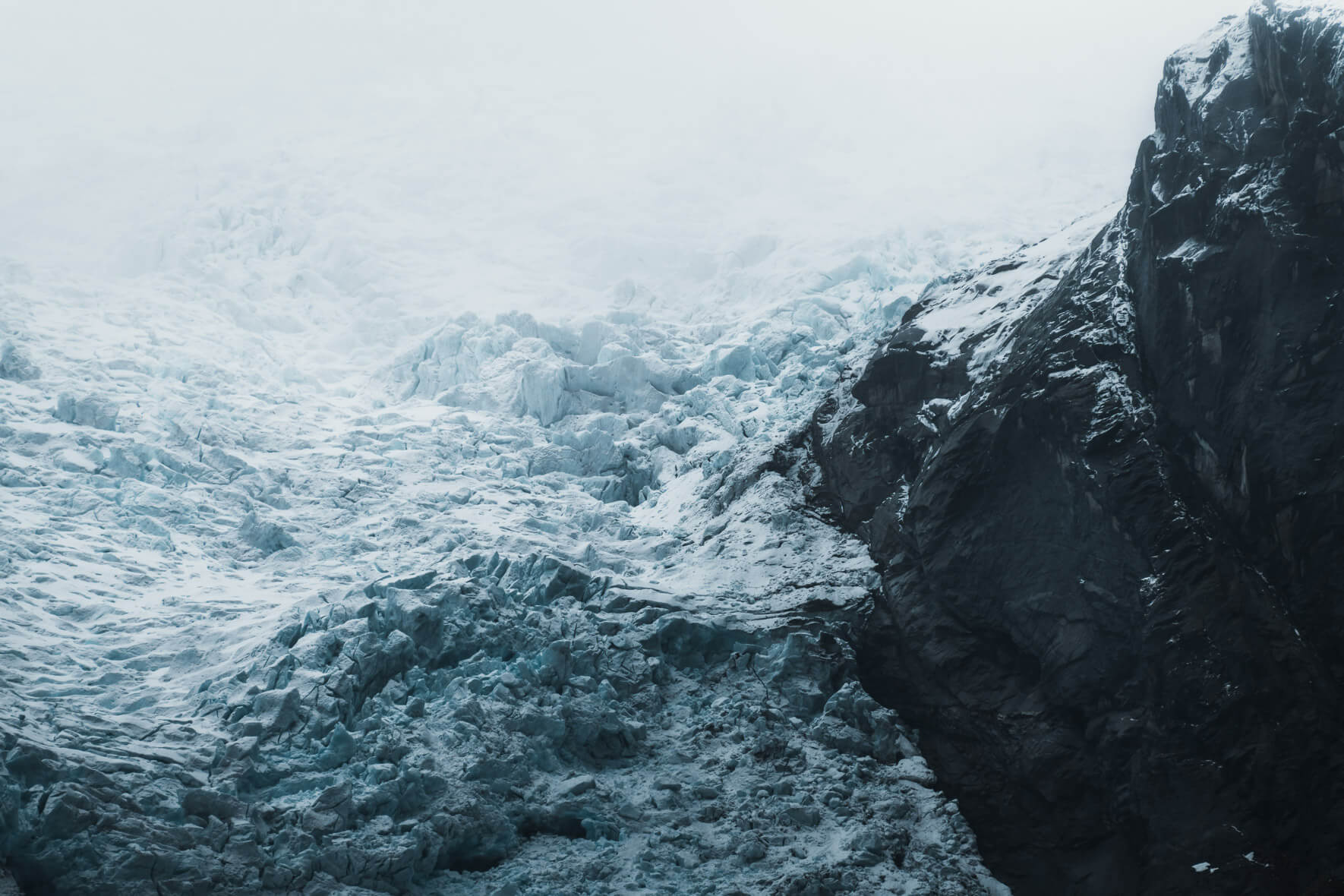 Bergsetbreen glacier in Norway, a side branch of Jostedalsbreen