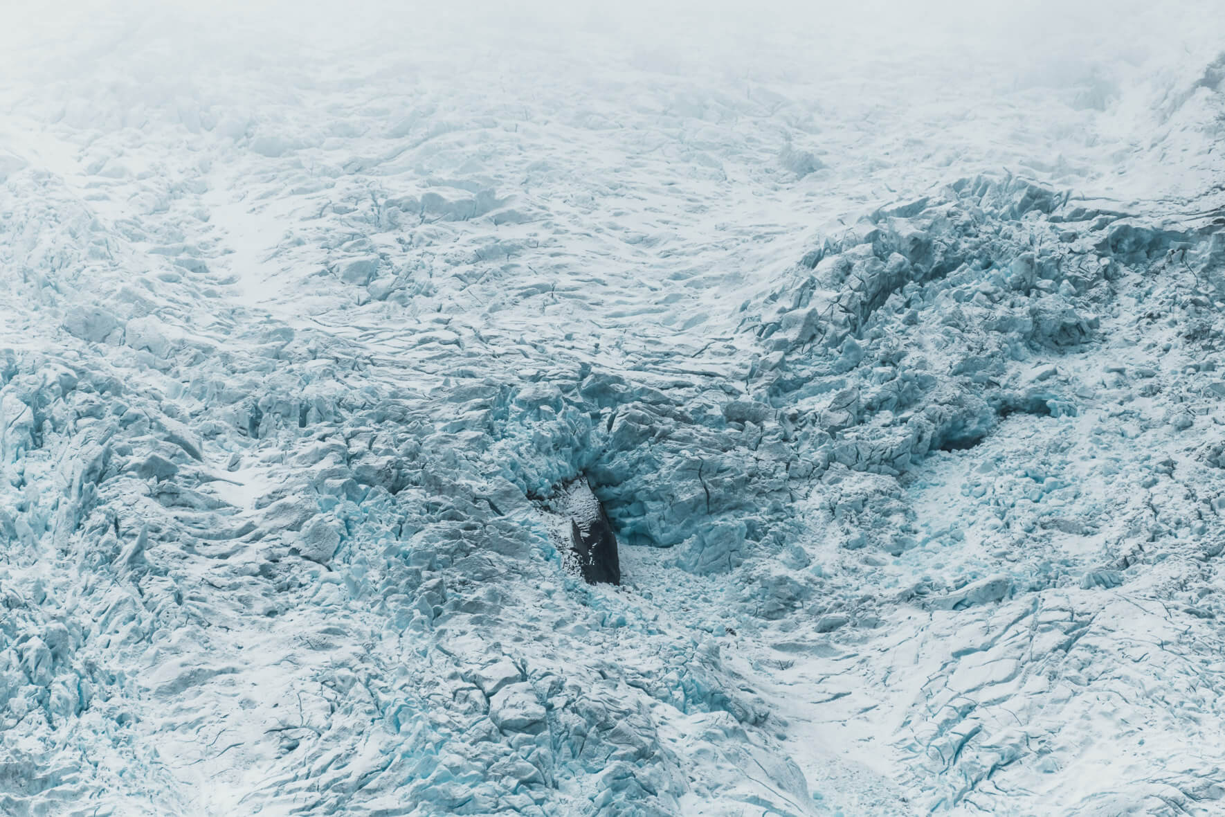Details of Bergsetbreen glacier in Jostedal, Norway