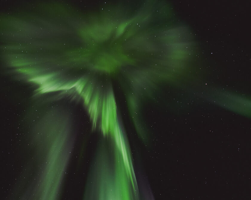 Colorful Northern lights over the Lofoten Islands, Norway