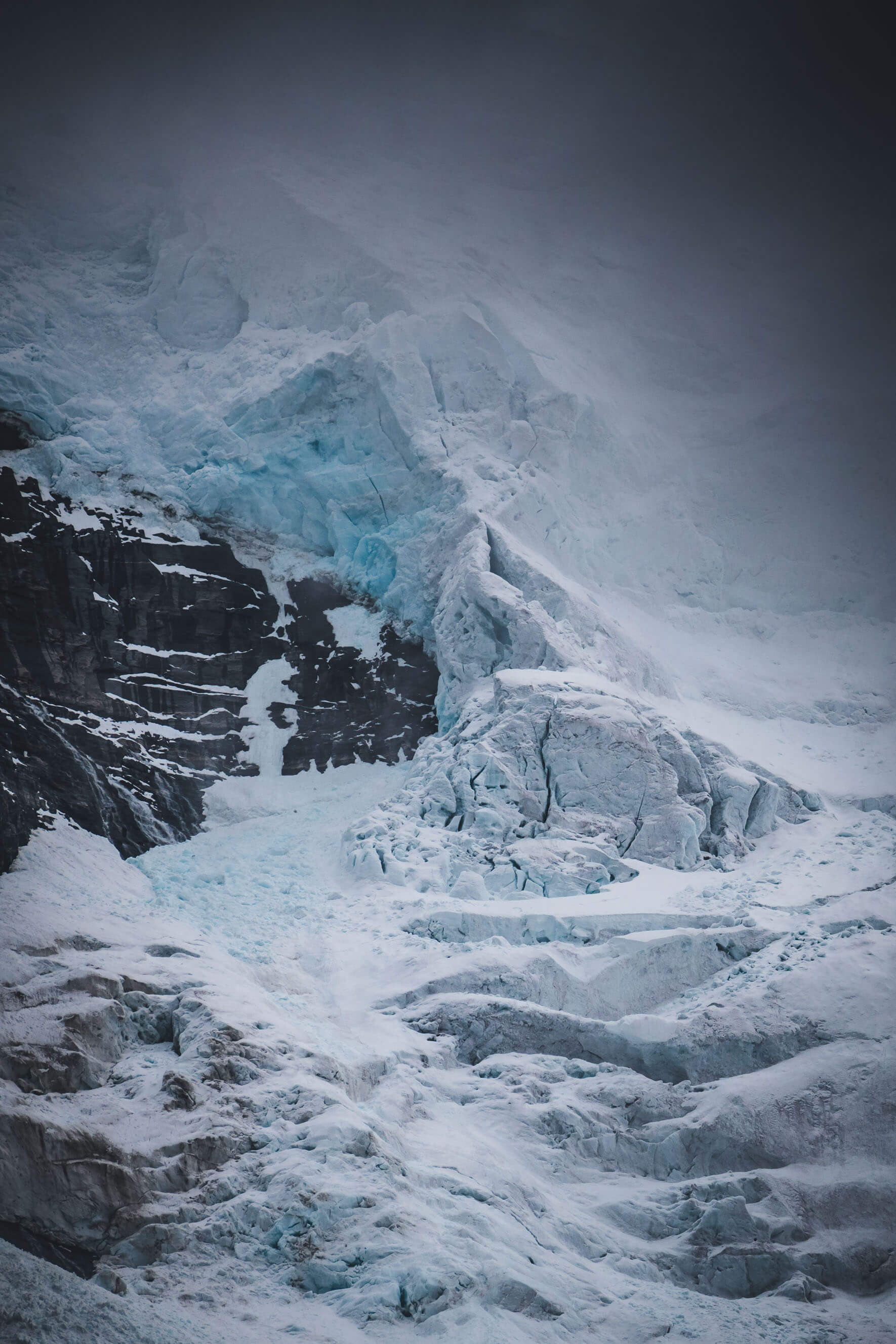 Kjenndalsbreen Glacier - a side branch of the Jostedalsbreen Glacier in Norway