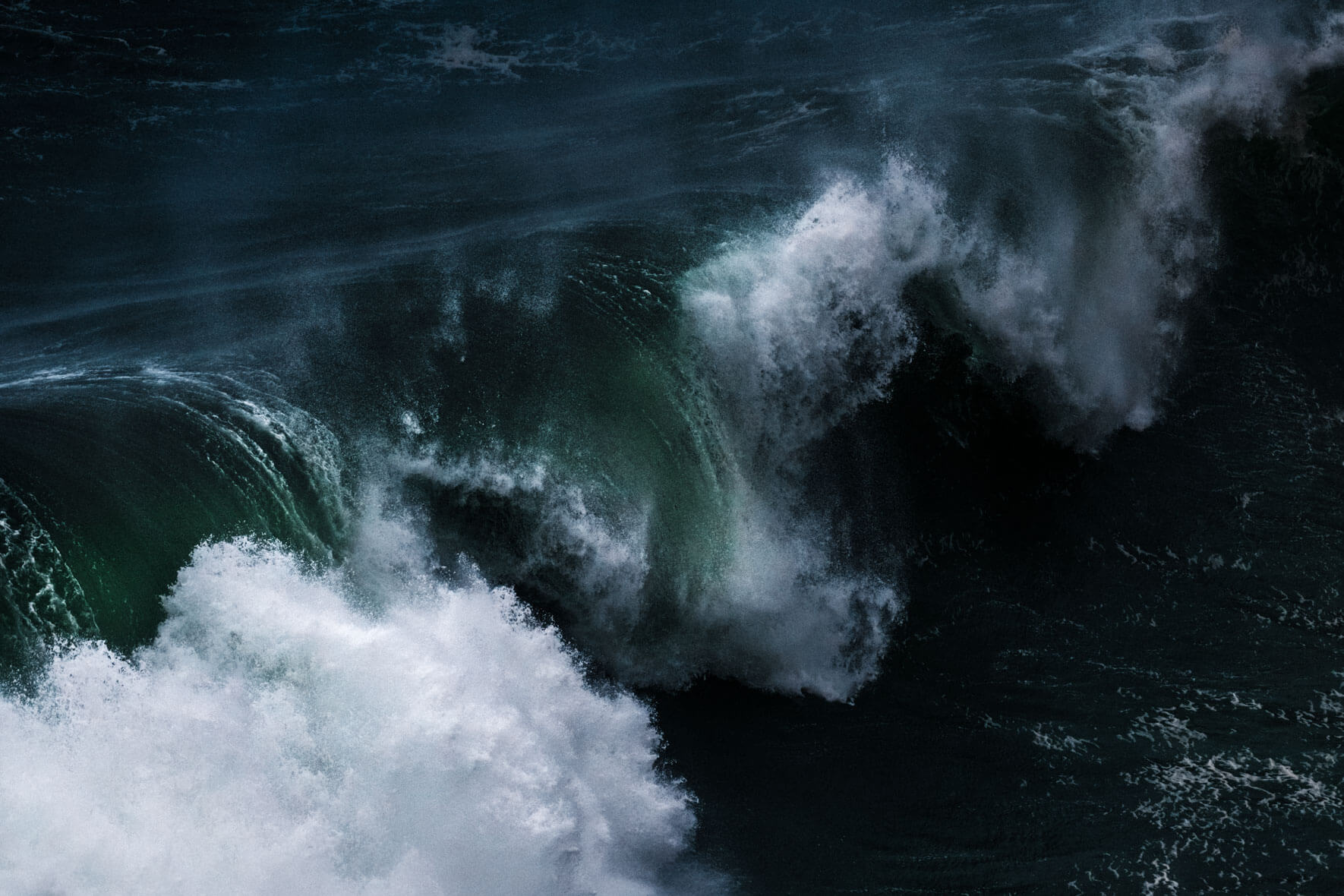 Crashing waves on the Atlantic coast of Nazaré