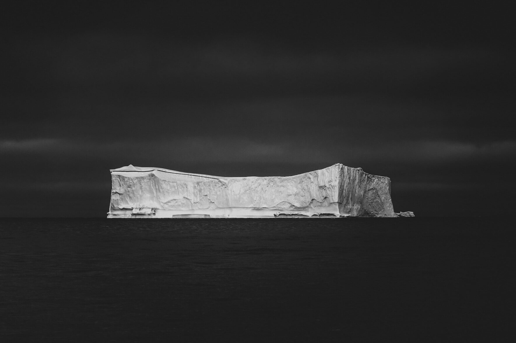 Black and white iceberg in Greenland