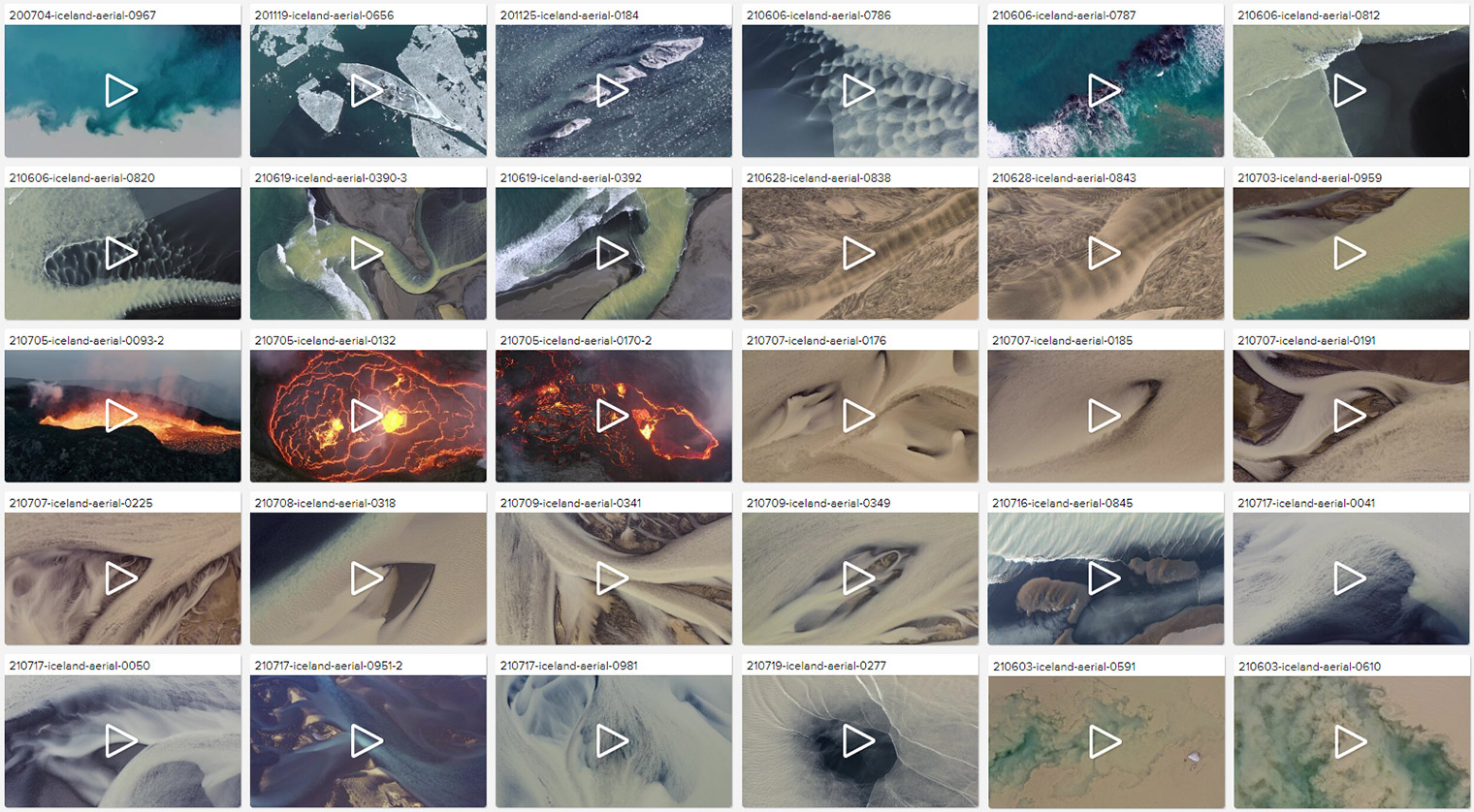 Abstract aerial videos for Licensing